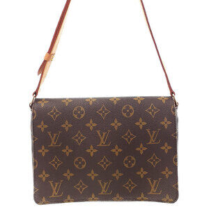 Louis Vuitton Monogram Leather Brown Musette Tango Short Shoulder Bag